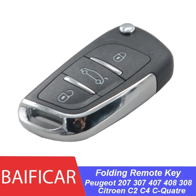 BAIFICAR BRUMNOVÝ NOVÝ MODIFIKOVANÝ FILP SKLADOVANIE DISTOČNÉ OVLÁDANIE Kľúč 9805939580 pre Peugeot 207 307 407 408 308 CITROEN C4 C2