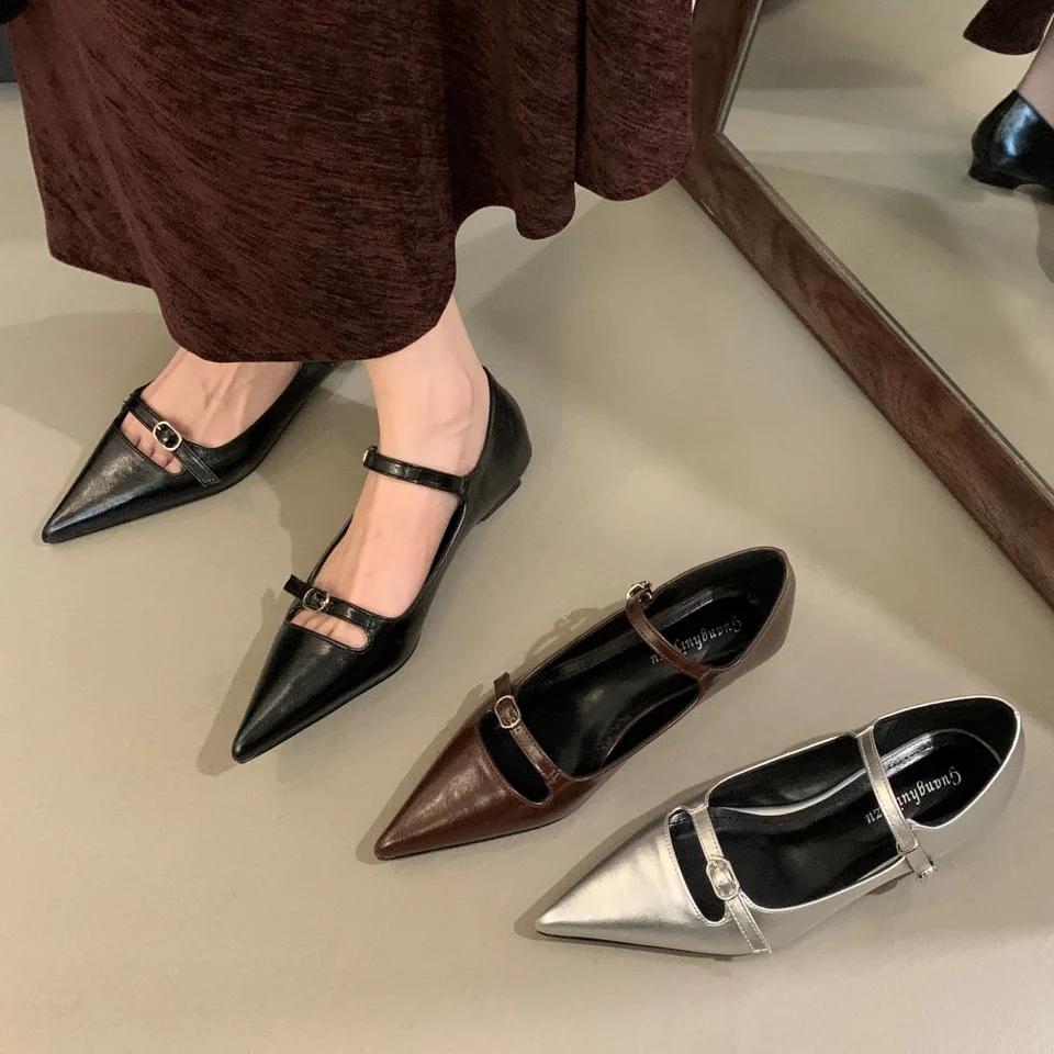 Bailalamos nové dámske ploché topánky módne červené dámy elegantné Mary Jane topánky ploché päty ležérne šaty vonkajšie baleríny mjer