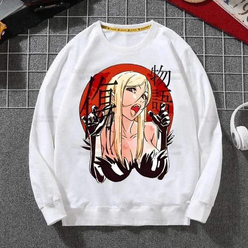 Bakemonogatari Muži na jeseň mikina muži hip hop senjougahara Oshino shinobu mikina pre mužov pre mužov