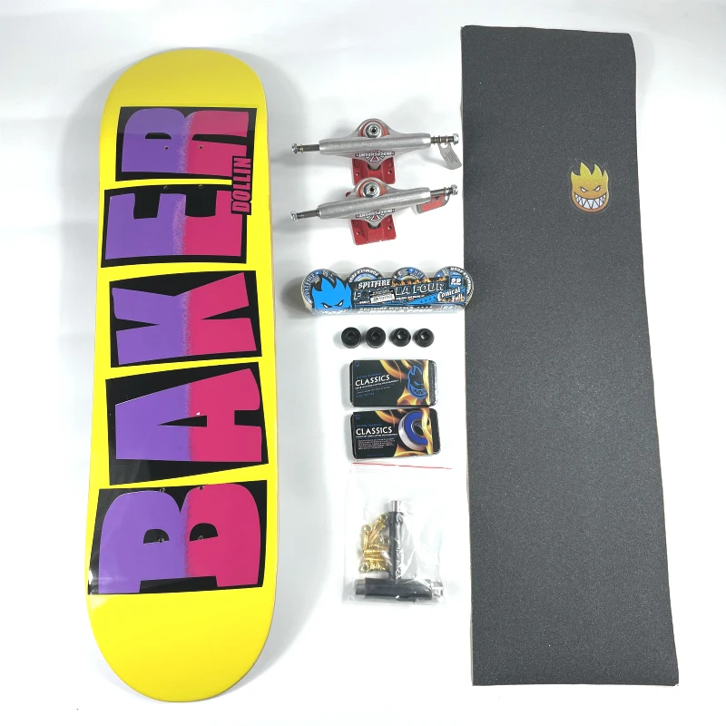 Baker Skateboard Complete Set 100% Kanada Maple Double Rocker7.75/8.0/8.125/8.25/8,3/8,5 palca veľkosti Pro Skate vysoká kvalita