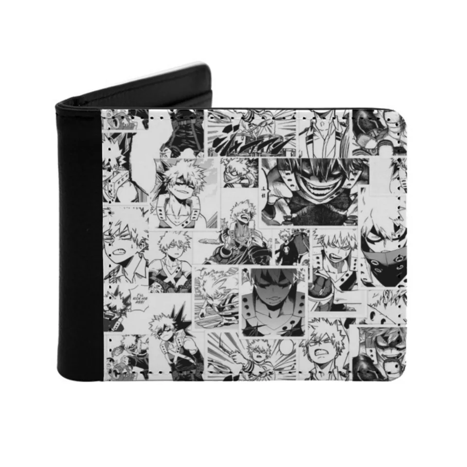 Bakugou Collage Men peňaženky módne vzorce držiteľ karta