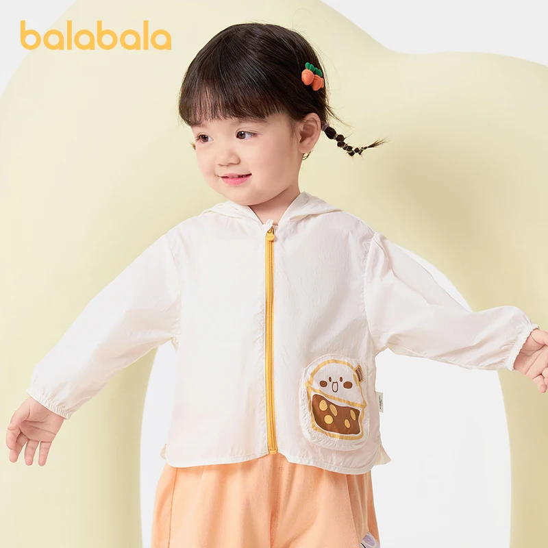 Balabala Baby Outerwear Boys Dievčatá 2024 Letná zbierka Nové dizajnérske deti Detské ochranu Slnko Oblečenie módne vrcholy