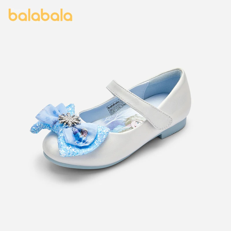 Balabala princezná topánky Dievčatá literárne eign jarné jeseň Permance Detská módna elsa princezná Bowknot kožená topánka