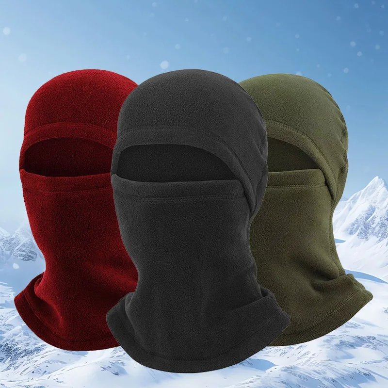 Balaclava plná maska ​​na tvár Nové zimné tepelné fleece teplejšie motocykle cyklistická kapucňa vložka športový bežecký krk teplejšie mužy dámske