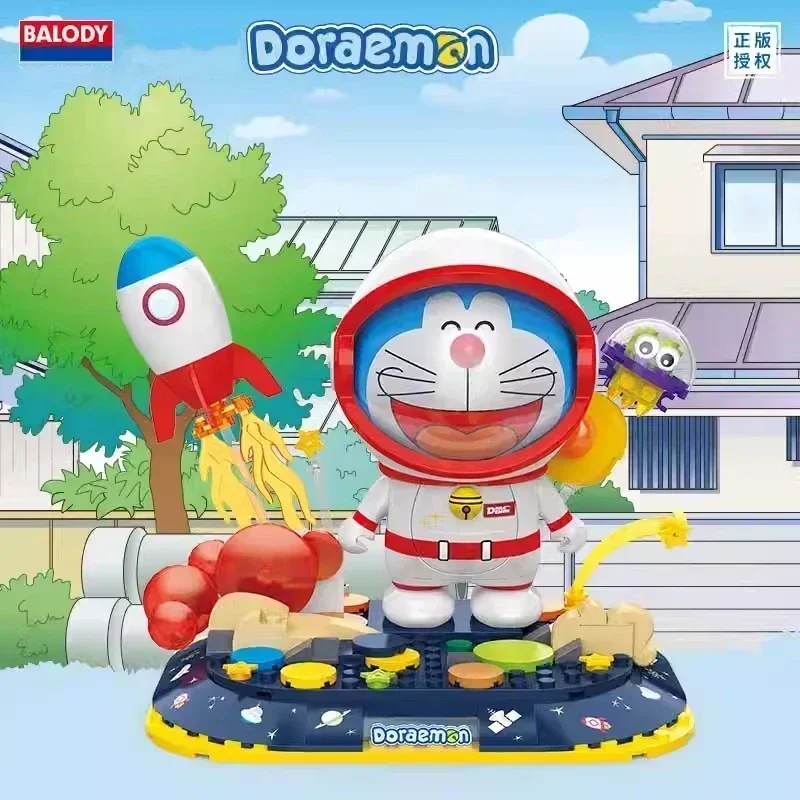 Balody Doraemon stavebné bloky kawaii nočné svetlo DIY kalendár stolné ozdoby
