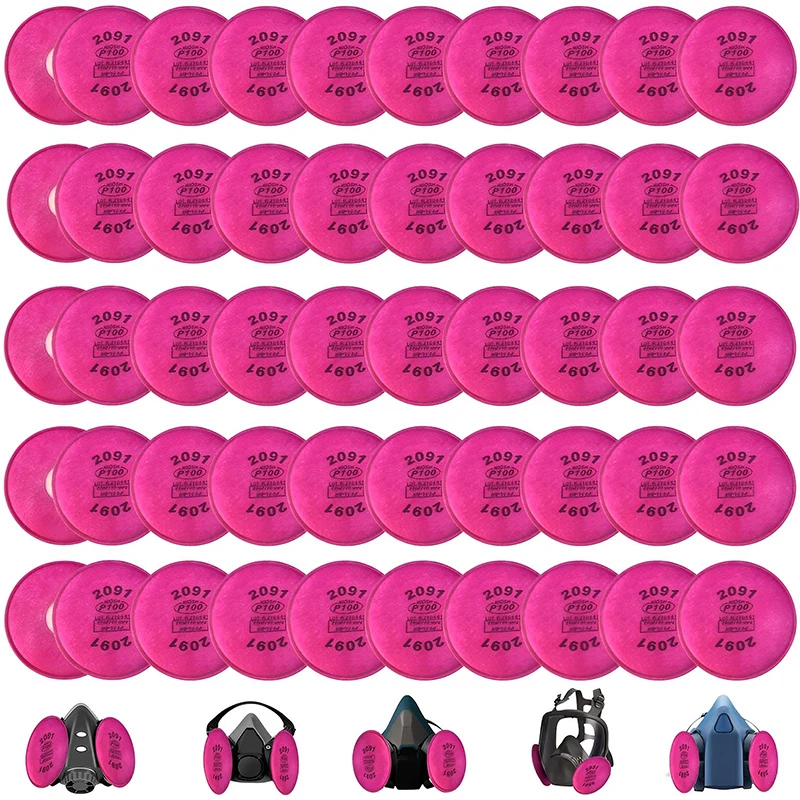 Balíček 2pcs 2097/2091 Filtre častíc P100 P100 pre maľbu P100 pre filtre plynovej masky 6200 7502