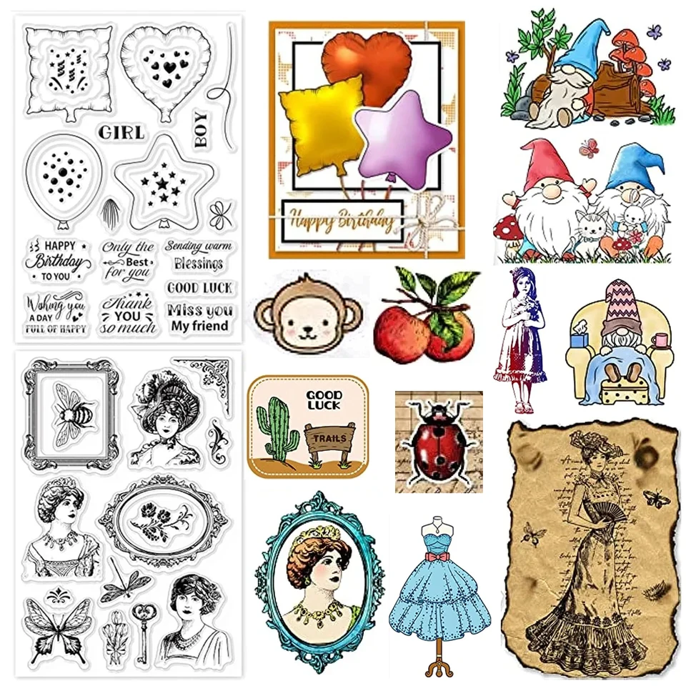 Balónové požehnanie jasné pečiatky Silikone Clear Stamps Blessing Text Stamp Set pre kartu výroba DIY Scrapbooking Journal Photo album