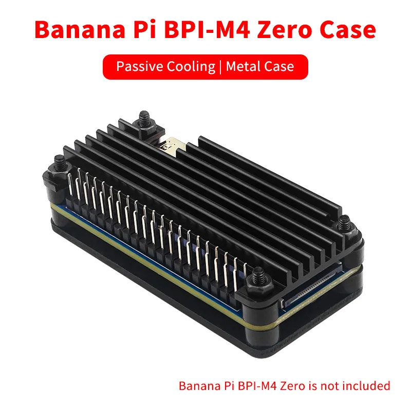Banana Pi Bpi-M4 Zero Kovový puzdro Hliník Pasívna chladiaca obal s CPU Chráni škrupinu pre banány Pi Bpi-M4 nula