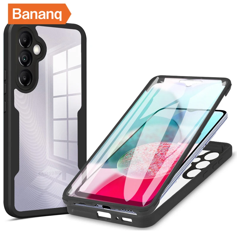 BANANQ 360 CELNÉ KRAJINY Dvojité čisté puzdro pre Samsung S23 S22 S21 Ultra plus A54 A34 A12 A21S A22 A32 A52 A72 A71 A51 A51 A03 M32