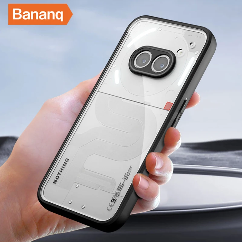 Bananq Matte Transparent Protection Case pre nič za nič Phone 2a 2 Plus nárazový brnenie airbagu Clear Cover pre nič CMF Telefón 1