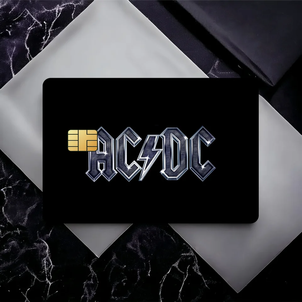Band A-ACDC Bankové kreditné karty Bus Pass Cool Cool Decorácie vodotesná 4ks karta