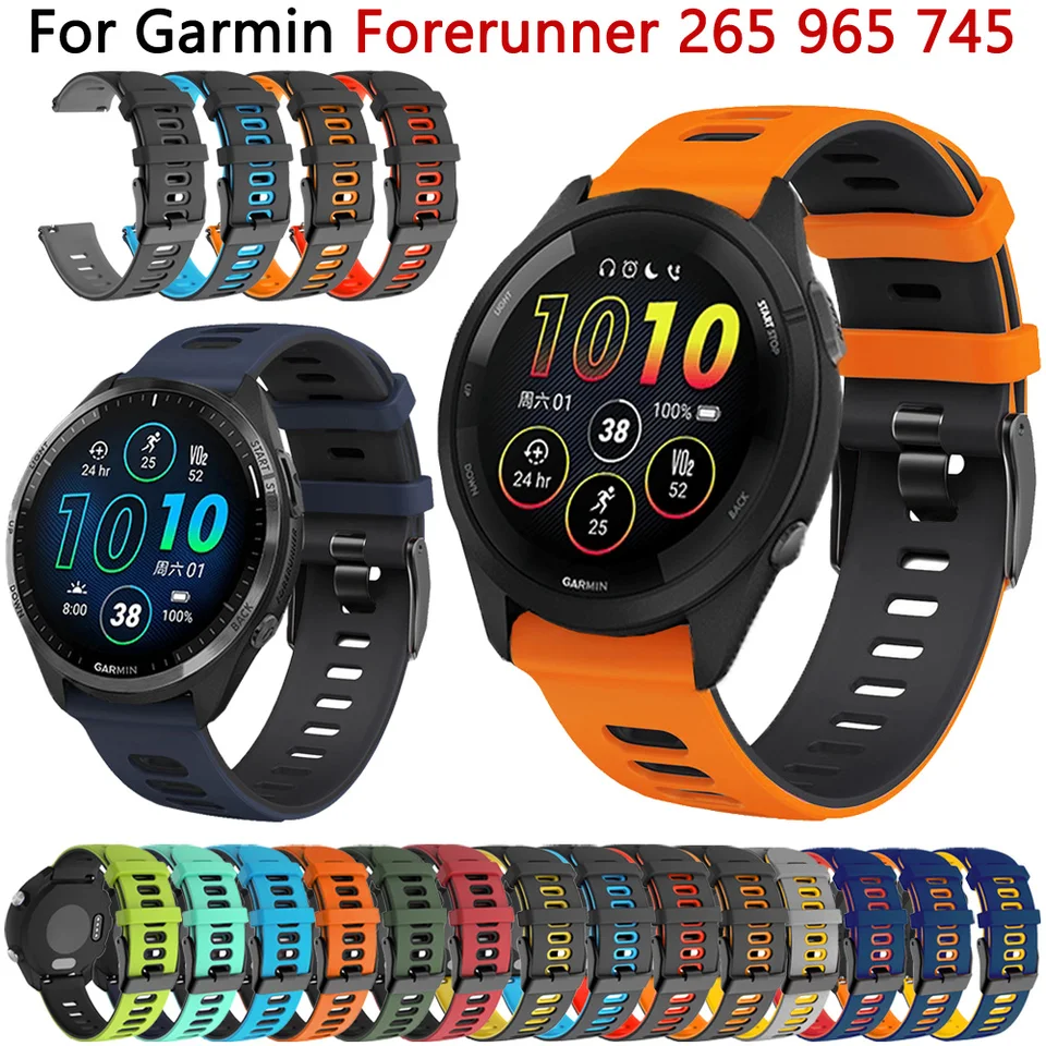 Band pre Garmin Forerunner 965 265 265 745 255m 255M Sledovací remienok Silikónový náramok Vivoactive 4 Venu 2 náramky náhradné korene