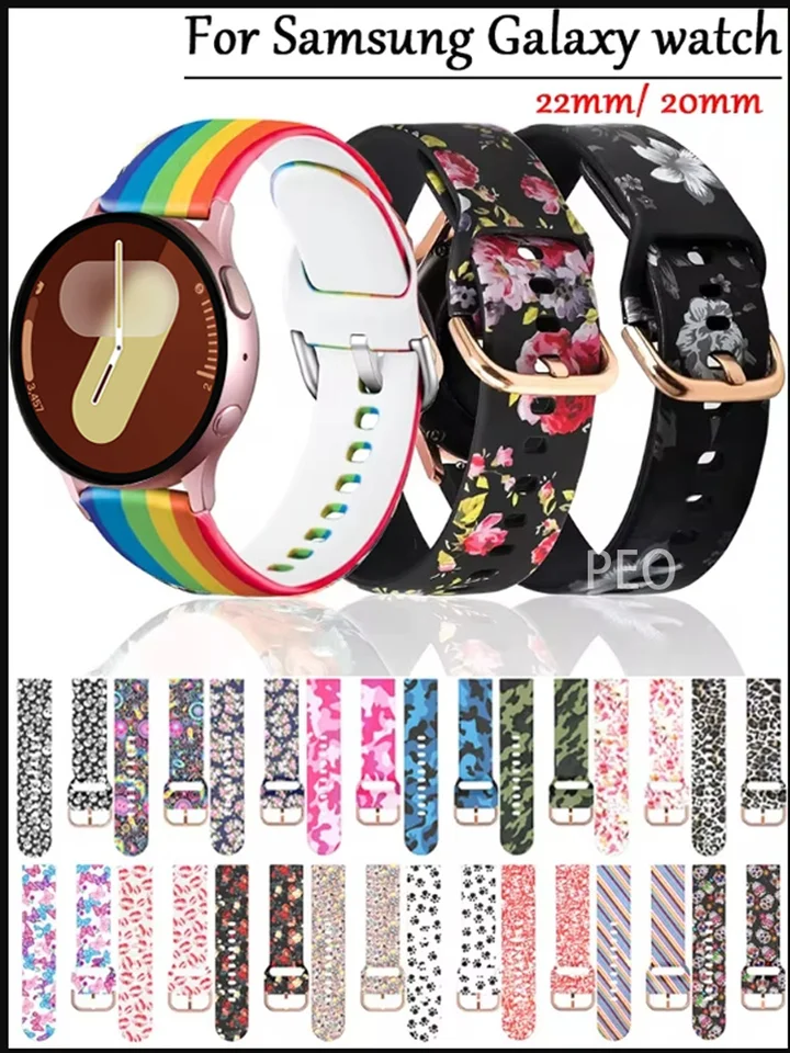 Band pre Samsung Galaxy Watch 7/5/4/6 Classic/5 Pro/Active 2 Silikónový tlačový náramok Huawei GT GT 4-2E-3 Pro Watch Strap Strap Splap.
