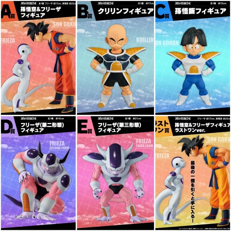 Bandai Anime Action figure Dragonball Ichiban Kuji Bitka na planéte Namek Son Goku Gohan Frieza Krillin Model Model Hračky