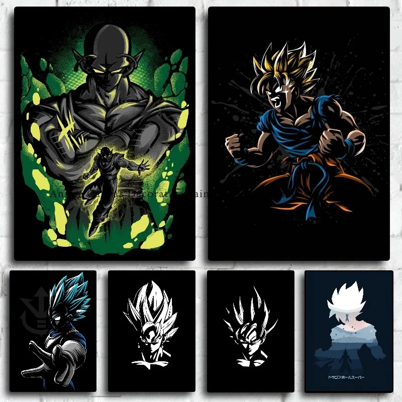 Bandai Classic Anime Dragon Ball Z Figures Majin Buu Beerus Framless Canvas Prints Plagát Domáca izba