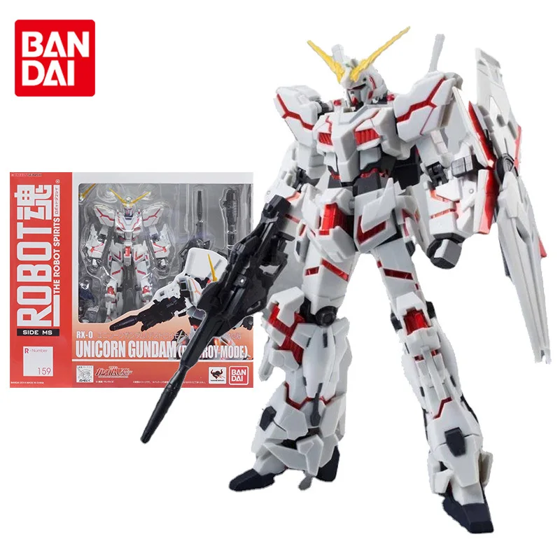 Bandai Gundam Model Model Anime postava robot duchov RX-0 Unicorn Destroy Mode Originálny gunplačný akčný hračky pre hračky pre deti