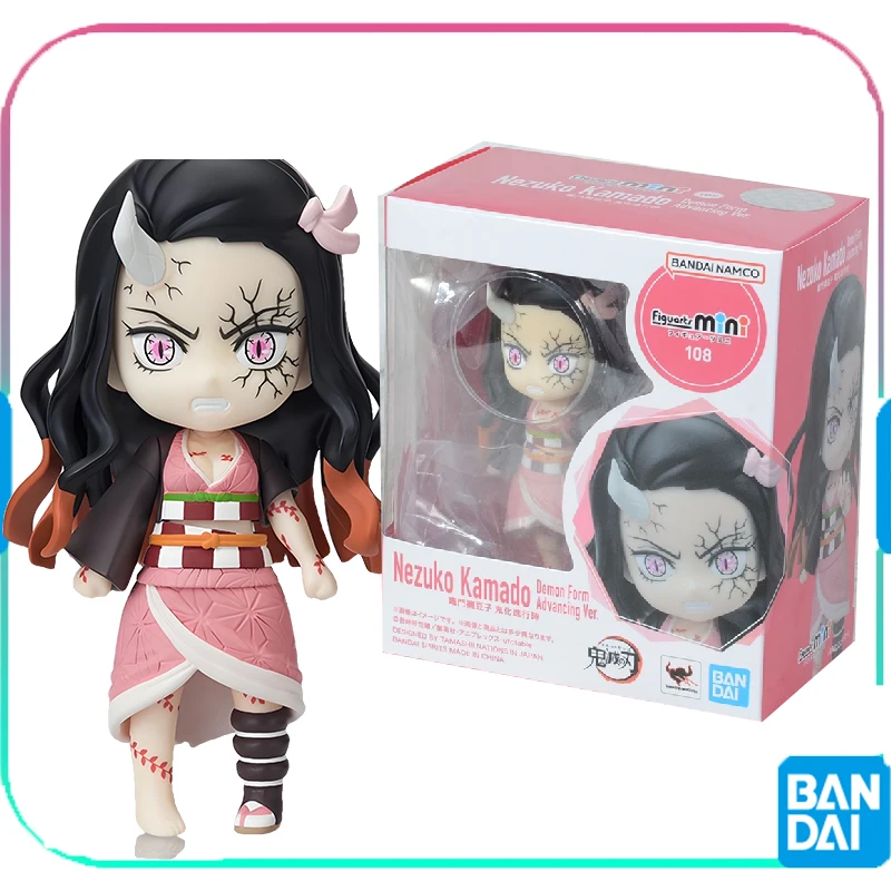 Bandai Original Figuarts Mini Nezuko Kamado Demon Form Progresing Ver Action Hračky pre chlapcov /dievčatá /deti /Vianočný darček