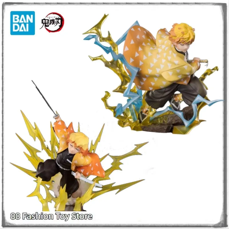 Bandai Original Figuarts Zero Demon Slayer Agatsuma Zenitsu Breath of Thunder Anime Figures Collection Modely