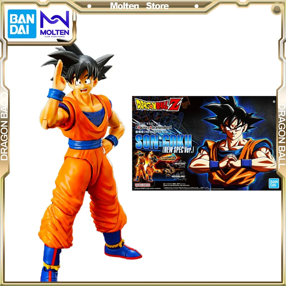 Bandai Original Figure-Rise Standard Dragon Ball Z Son Goku (New Spec ver.) Model Kit Action Anime zostava/montáž/montáž