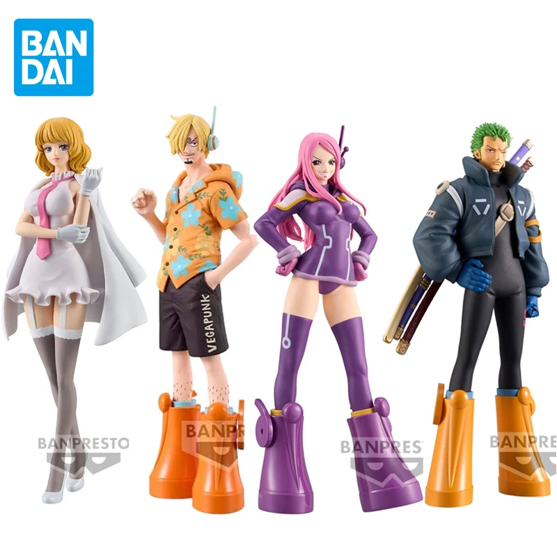 Bandai Original One Piece DXF Eggland Sanji šperky Bonney Zoro Stussy The Grandline Anime Action Figures Hračky pre deti darček