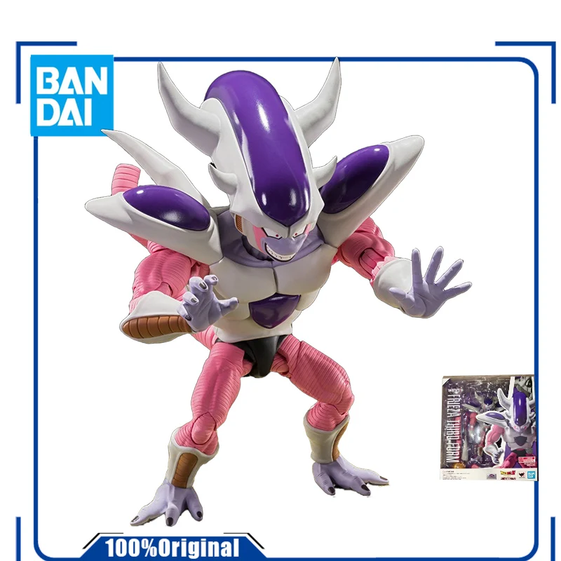 Bandai Original Shf Seven Dragon Balls Dragon Ball Z King Flisa Tretia forma Anime Action Figures Hračky pre chlapcov /dievčatá /deti
