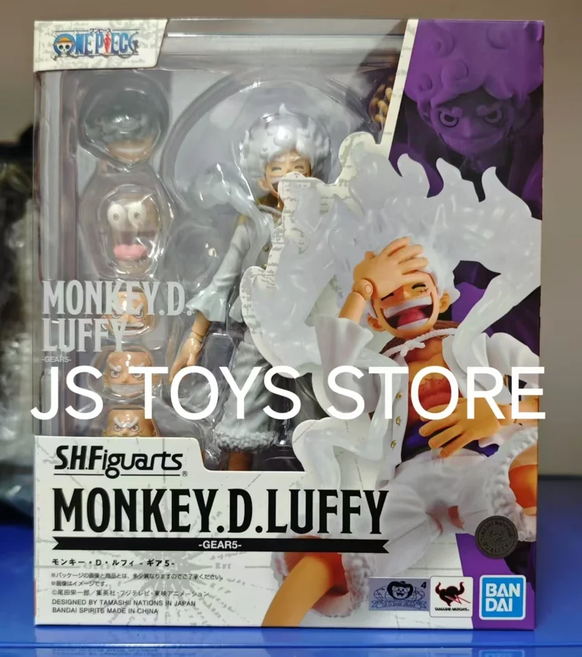 Bandai Original Shfiguarts SHF One Piece Monkey D. Luffy Gear 5 Anime Action Figure HONGAL