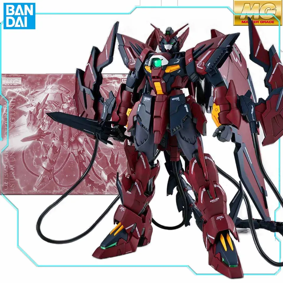 Bandai originálny model Model Mg Gundam Epyon EW (Sturm und Drang Equipment) 1/100 figúrky anime akcie Zostavujú modelové hračky darčeky