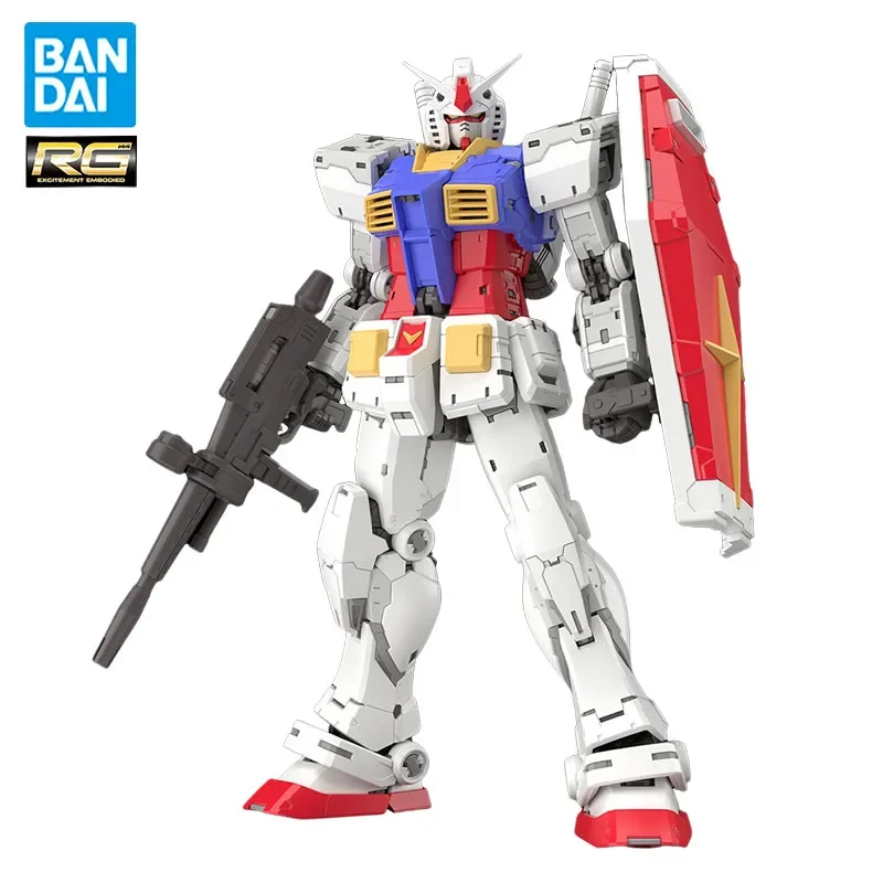 Bandai originálny originálny Gundam RG RX-78-2 Gundam ver.2.0 Mobile Suit Action Anime Figure Collective Model Dolls Ornament Darčeky