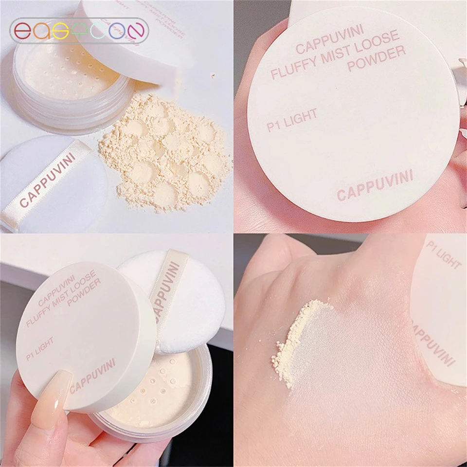 Banánový prášok hladký voľný olejový ovládací čelný make -up korektor Zvýrazňovač minerálny prášok make -up voľný práškový kef