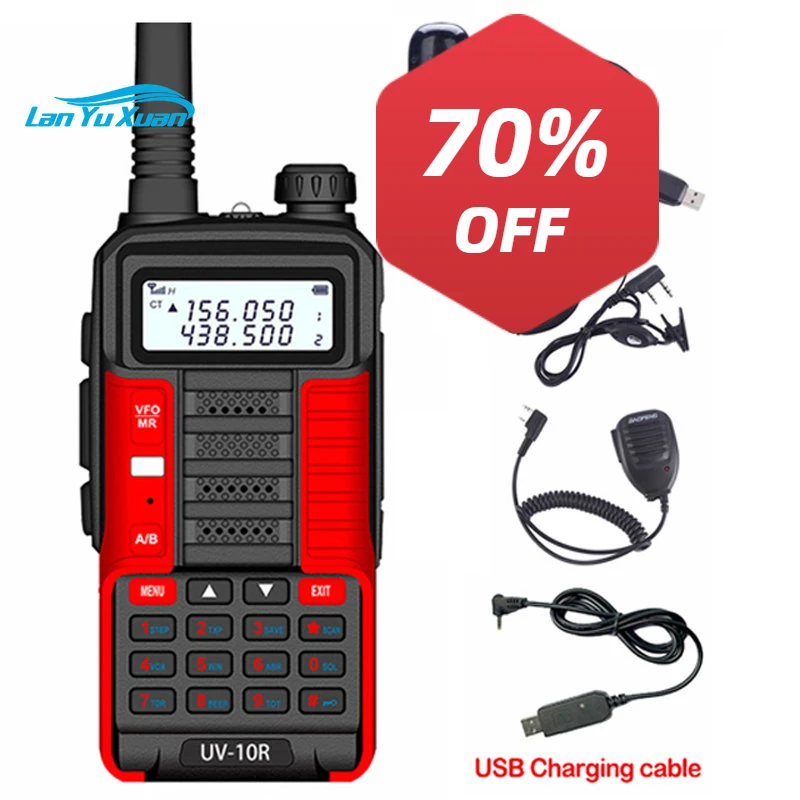 Bao-Feng BF-UV 10R Tway Radio Radio Range Walkie Dual Band CB Ham Radio HF Transceiver VHF Marine Radio BF UV10R