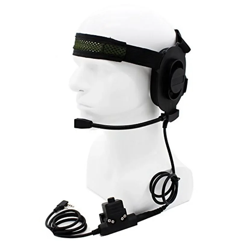 Baofeng prenosný rádiový taktický Bowman Elite II Radio Headset Suce s U94 Style PTT pre UV-5R Kenwood Walkie Talkie 2 PIN