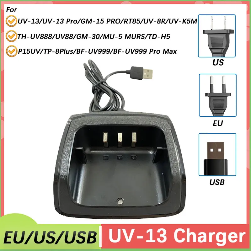 Baofeng UV-13 nabíjačka batérií P15UV UV-K5M UV-K5 plus GM30 RT85 Desktop Base Stations TH-UV88 TH-UV888 RÁDIO