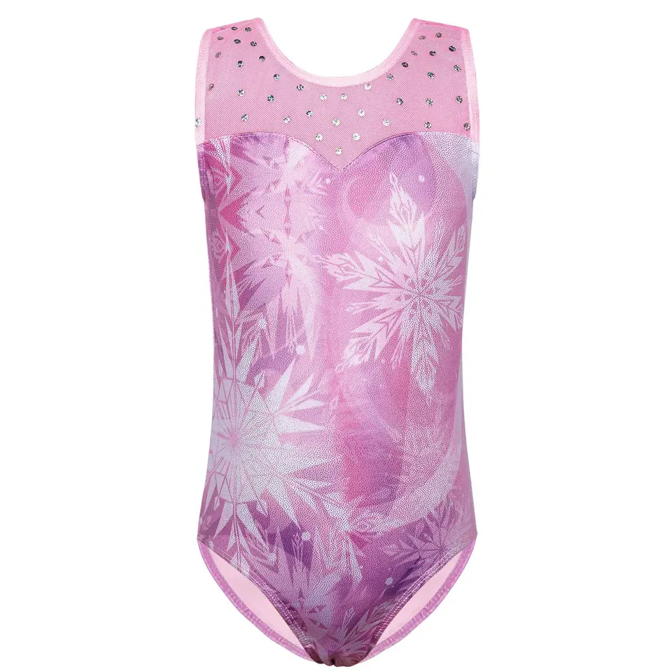 Baohulu Girls Balet Balet Letard Snowflake Print Gymnastics Tropiar dospievajúci tréning outfit Dance Wear balerína kombinéza kombinézy