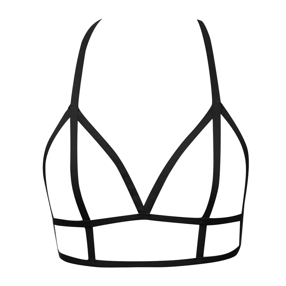 Bar Striptese Dámsky sexy čipkovaný remienok zavesenie krku podprsenka halter krk dutiny Sexy spodné prádlo pokušenie Braleta výrezy korzetov