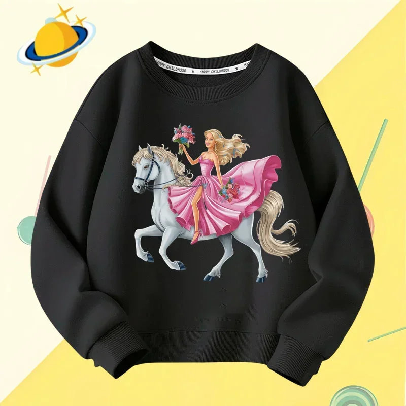 Barbie Detská kapucňa posádky Disney tlač