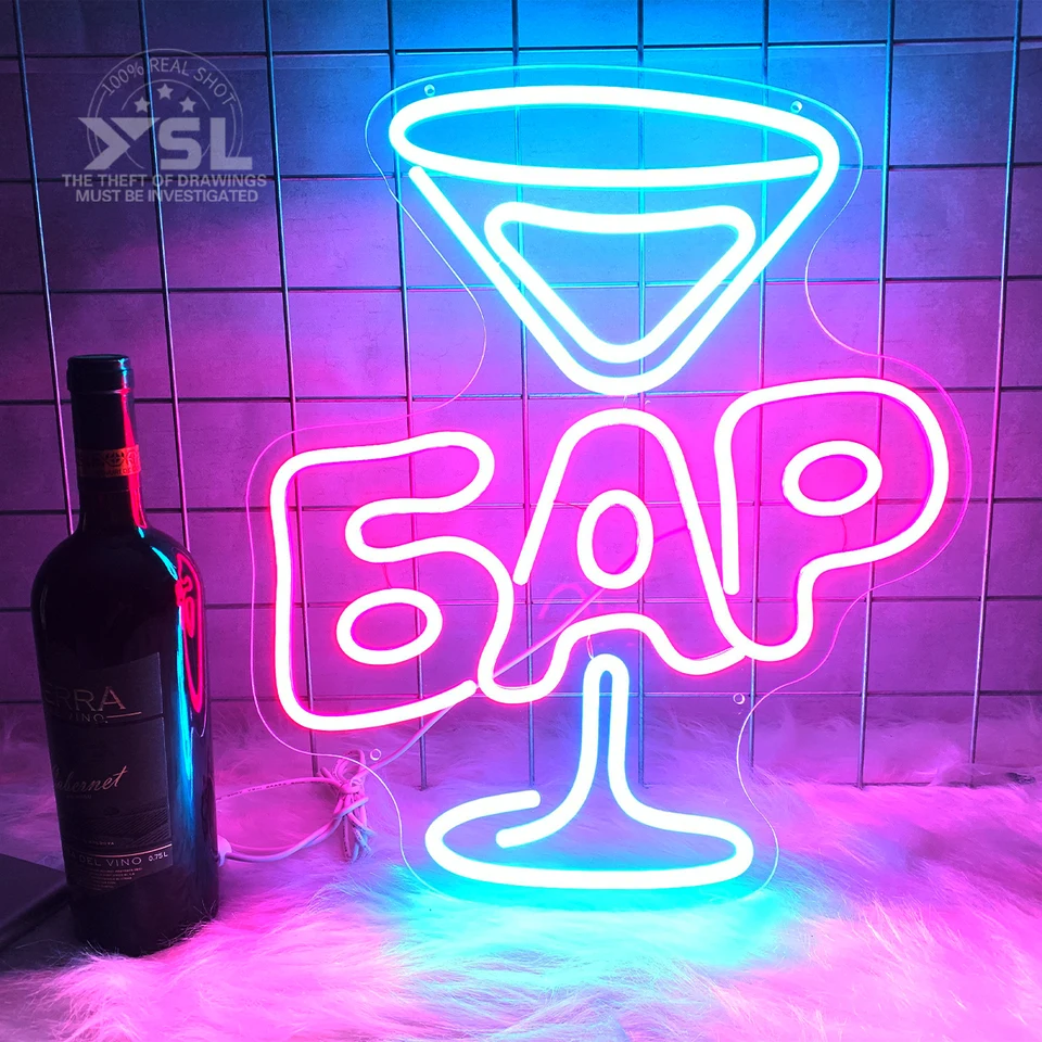 Barové neónové sklo tvar vhodný pre barové večierky Lights Birthday Party rozjasnite atmosféru, aby sa vaša večierok stala živšou