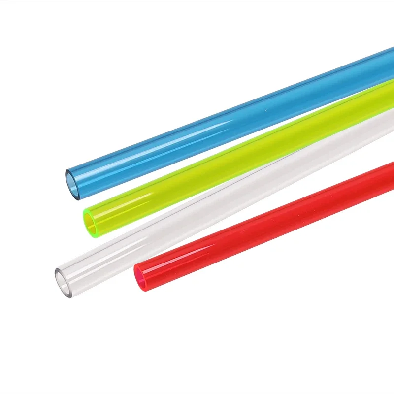 Barrow 10 ks Petg tvrdá trubica pevná trubica OD12 mm/OD14 mm/OD16 mm dĺžka 50 cm pre chladiaci systém vody Červená/priehľadná/zelená/modrá