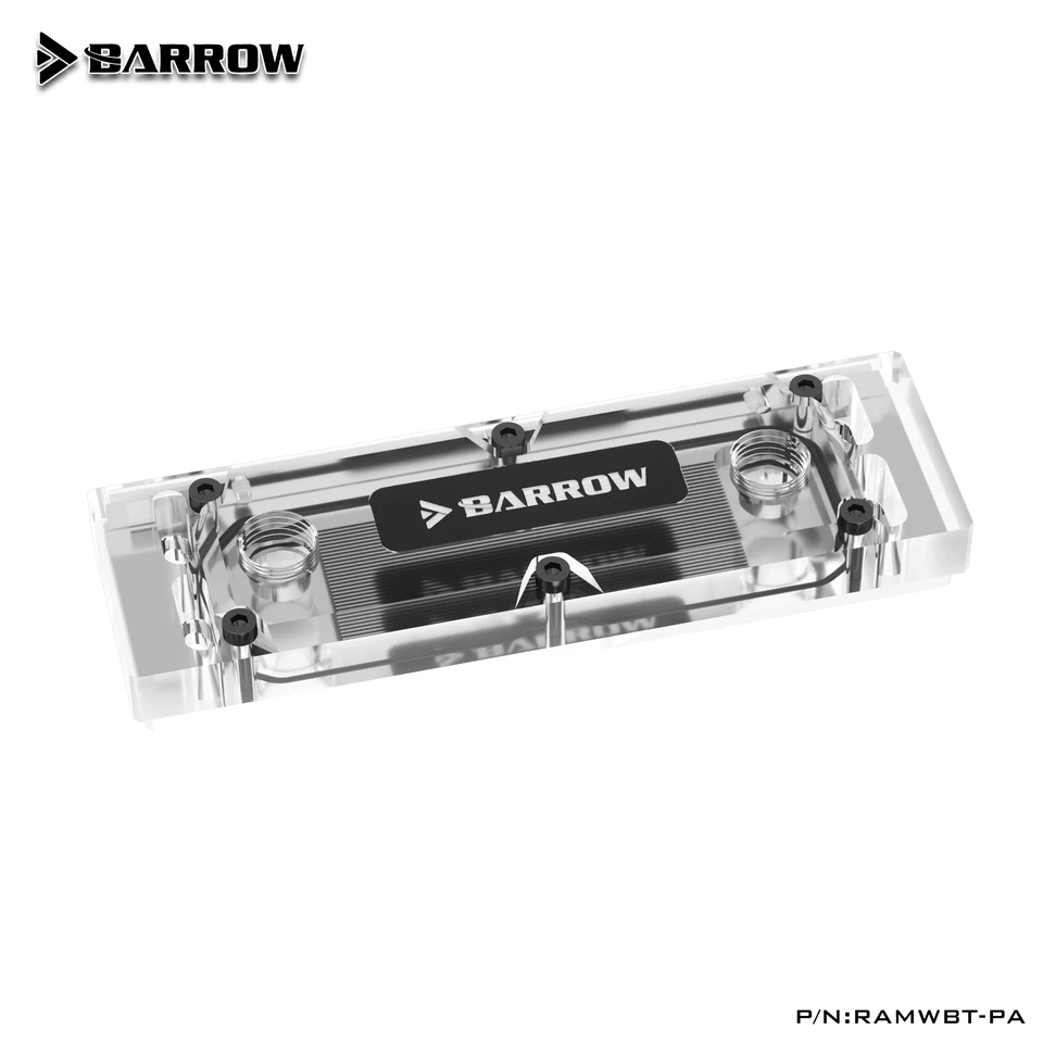 Barrow Ram Water Cooling Block Použitie pre 2ks RAM 2 kanál chladený priehľadný chladič s kovovým krytom 1 blok + 2 kryt RGB