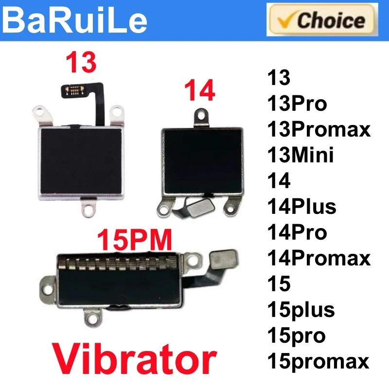 Baruile 1ks Taptic Engine pre iPhone 11 xr 14 13 Pro Max 15 Plus vibrátor Vibrácie Tichý motorový modul Flex káblových dielov