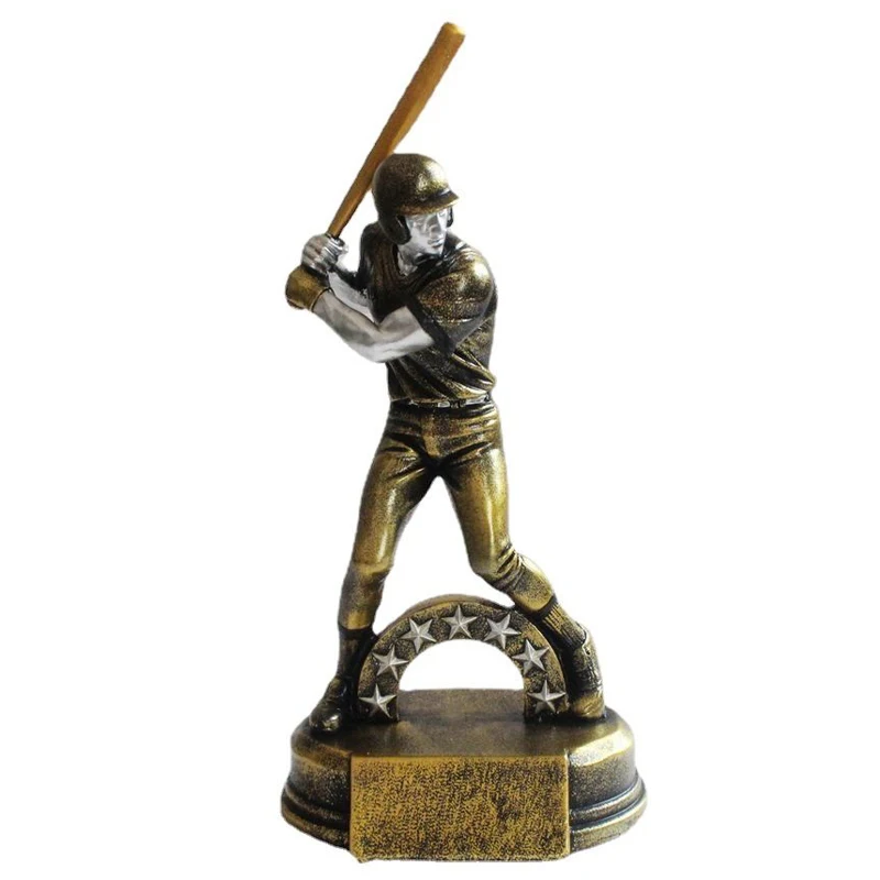 Baseball trofej ozdoby živici baseball hráč figúrka Športovka Športová socha model Model domáci dekorácia darček moderné umenie