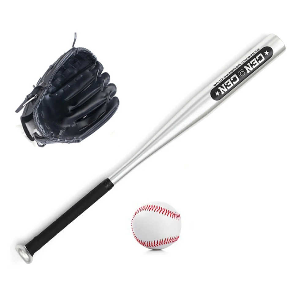 Baseballové loptičky set baseball netopiere+baseball+baseballové rukavice 25 palcov hliníkovej zliatiny baseball Bat 10.5in PVC Baseball Glove Baseball Kit