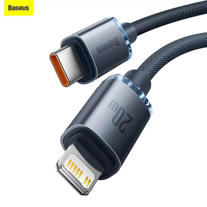 Baseus 20W USB C kábel pre iPhone 13 12 11 Pro Max xr 8 PD Rýchle nabíjanie pre iPhone nabíjací kábel pre kábel MacBook IPad Type C kábel