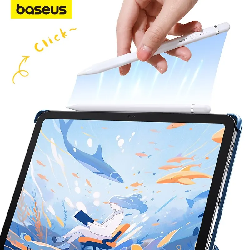 Baseus magnetický stylus gen 2 plug-type dotykový perá na celú obrazovku Palm Realction Tilt Control Pres pre Apple Pencil iPad Pro