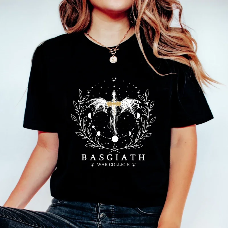 Basgiath War College tričko Trendy Dragon Fantasy Reader Bookish Tshirt Stylish Women Graphic Reading Tee tričko