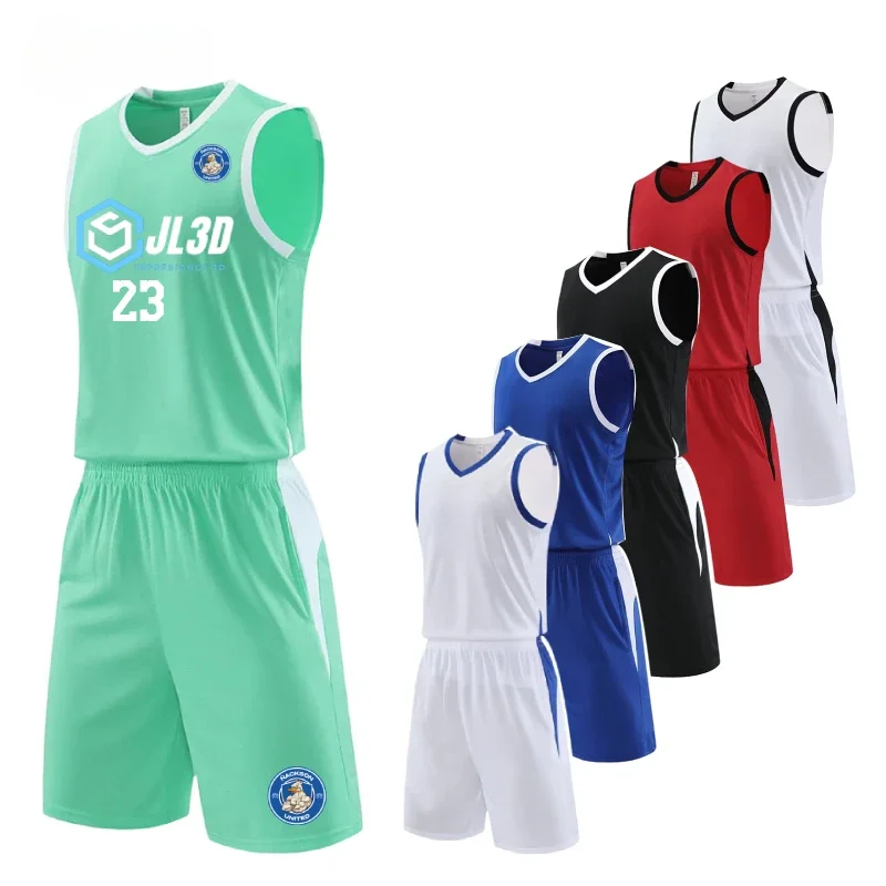Basketbalové dresy s veľkou veľkosťou súprava pre mužov deti basketbalové vesty uniformy prázdne bežné výcvik voľných dresov obleky