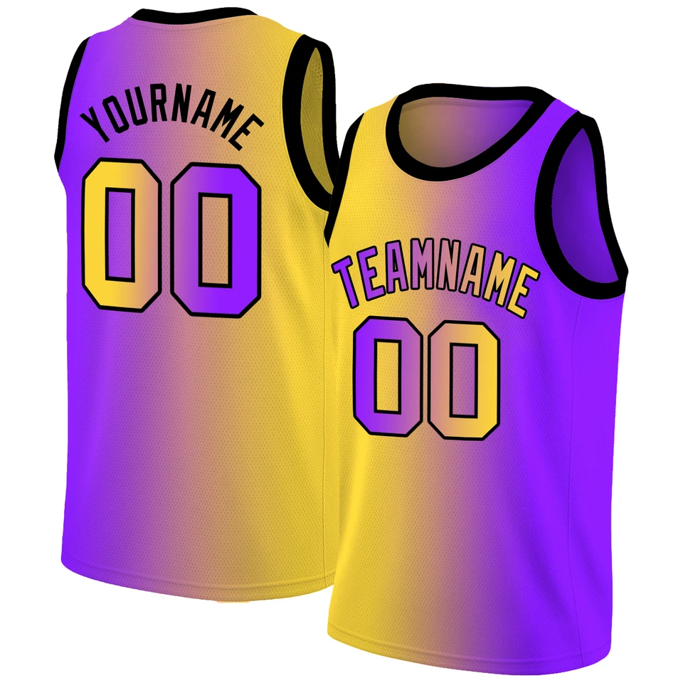 Basketbalové tričko Tlač tímu Názov čísla Gradient farebný basketbal dres priedušná vesta Game Training Tréning