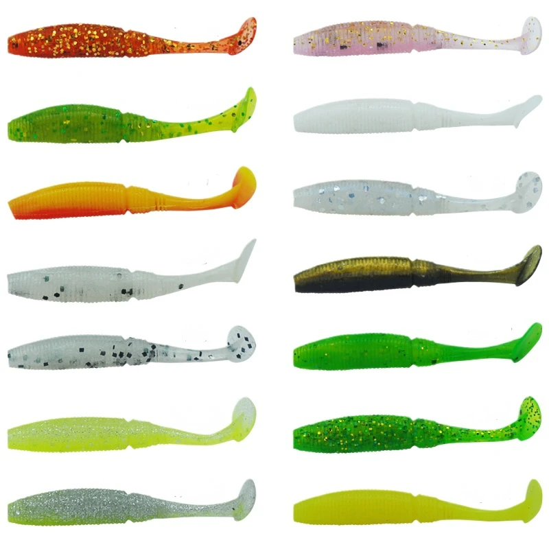 Bassking Wobbler Jigging 5 cm 0,9g rybárska návnada mäkký červ krevety Jerbait rybia oceán Hornóda Lure Bass Mäkké ryby Vôňa Soft