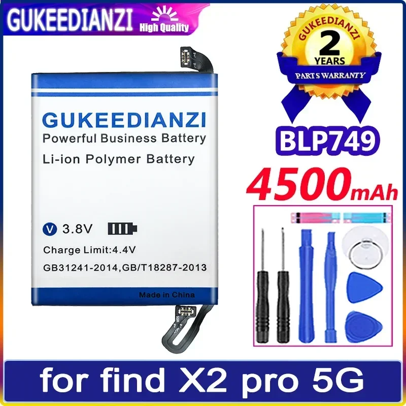 Bateria BLP767 BLP749 Nabíjateľná 4600 mAh vysoká kapacita výmennej batérie mobilného telefónu pre OPPO Find X2 Pro X2PRO 5G
