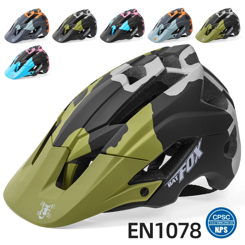 Batfox prilba na bicykli MTB Dospelý road horský bicykel Green Cycling Helma Trasa Riding Bezpečnosť Bicycle Helma Cascos para ciclismo