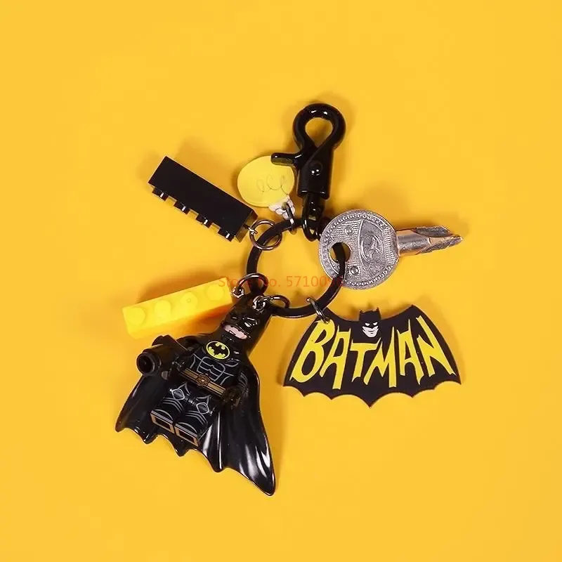 Batman Anime Doll Doldant Car Keychain Prívesok Detský batoh prívesku Prívesok Darček pre batoh pre chlapcov